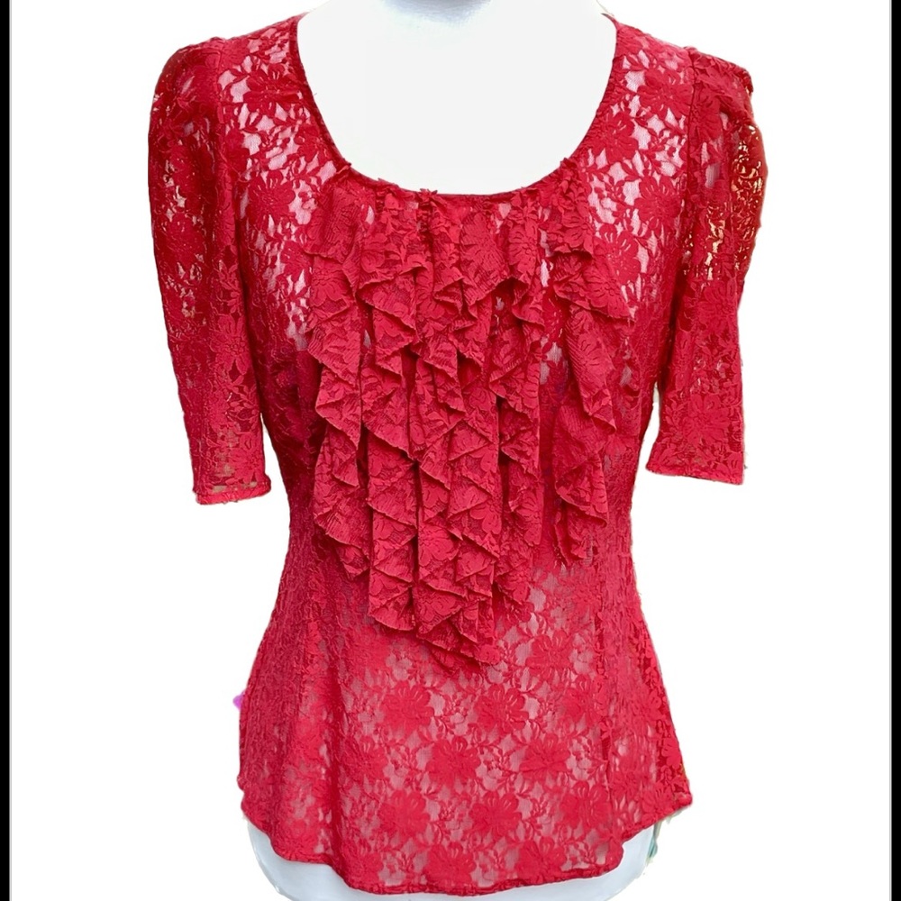 Gianni Bini Lace Blouse Size Medium